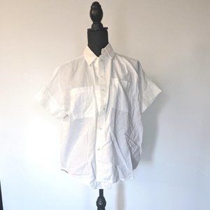 [NWT] White Madewell Short Sleeve Button Down Top Size Small